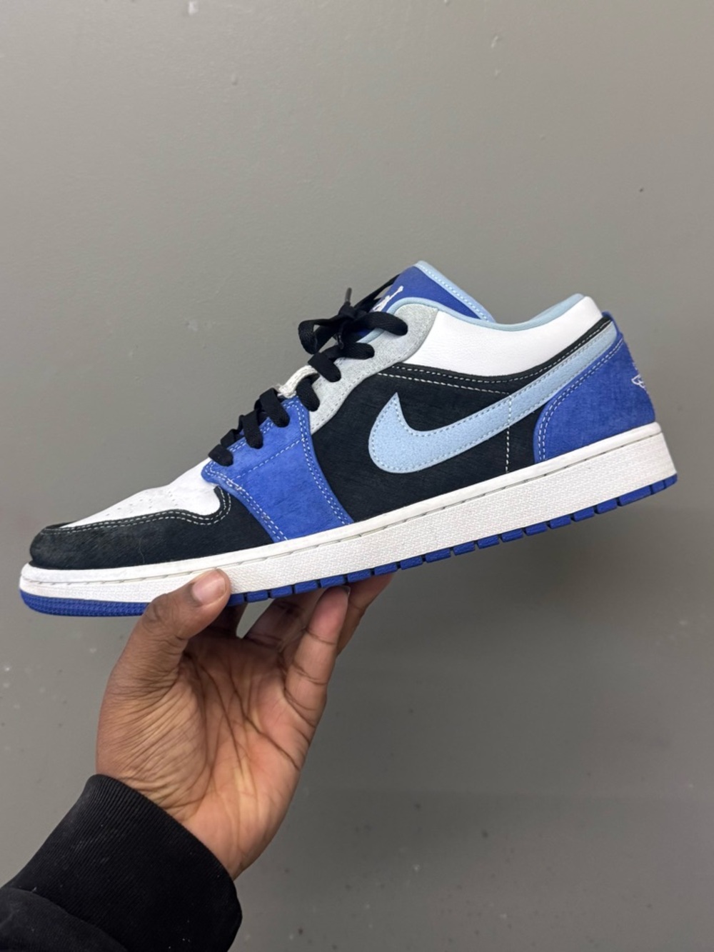 Nike Men's Low-Top Sneakers Black White Blue